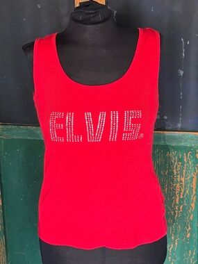 Elvis Tank Top Rhinestones Size M - NWOT